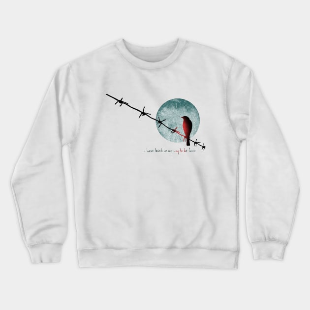 Bird On A Wire (ii) Crewneck Sweatshirt by The Blue Box